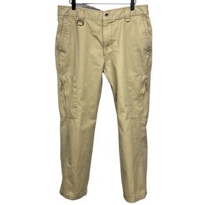 Dockers Outdoors Canvas Pants W36 Relaxed Fit Khaki Tan Cotton